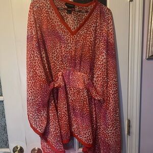 Lane Bryant 18/20 tie waist tunic or swimsuit coverup sheer